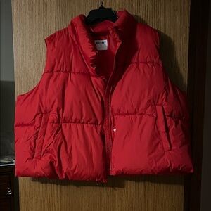 Old Navy Vibrant Red Quilted Vest